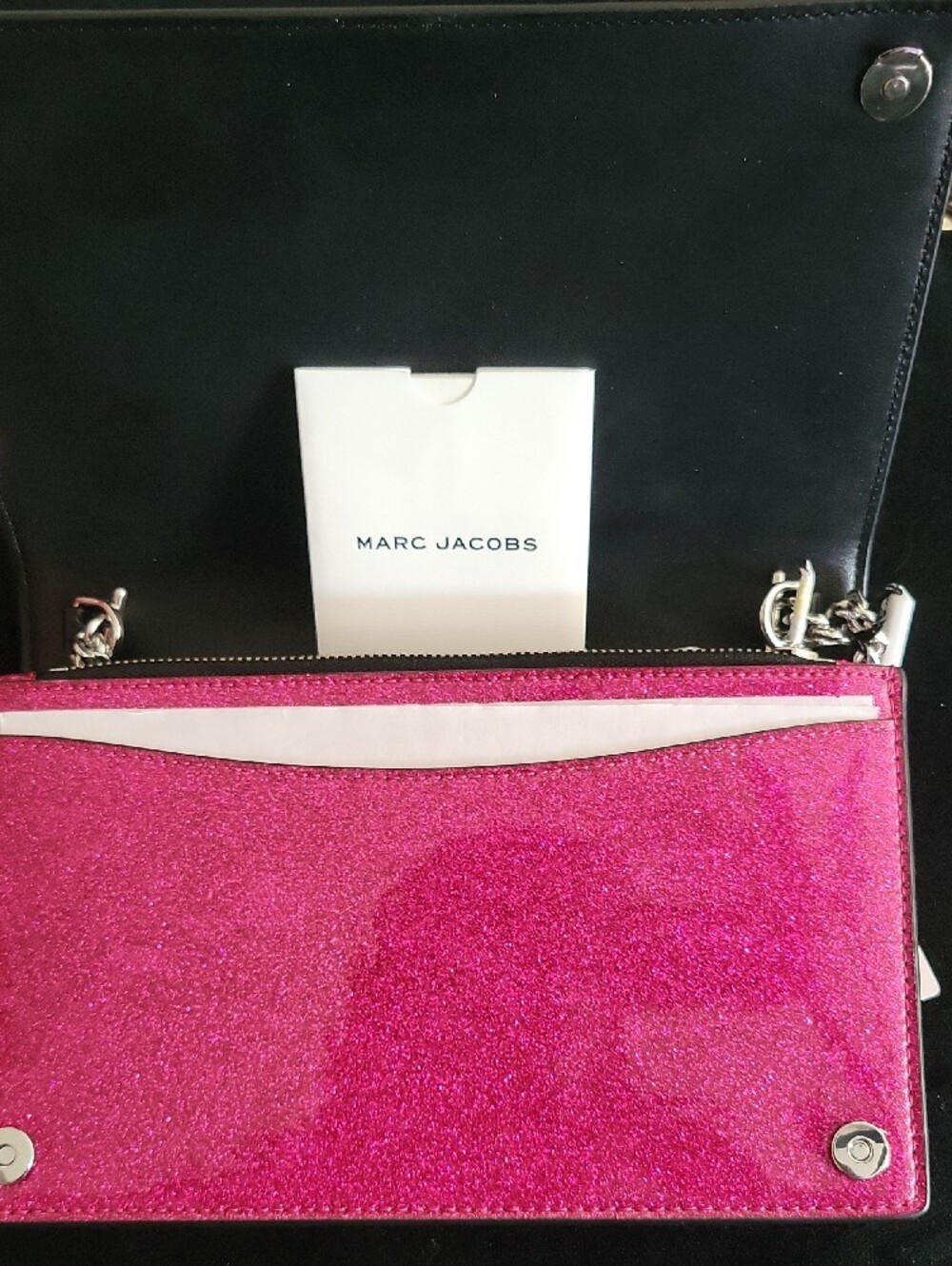 Marc Jacobs Hot Pink Glitter Clutch Womens Purse Brand New - Picture 2 of 5